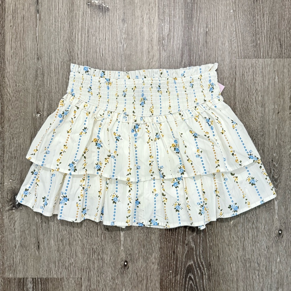 NEW Mini Skirt White Floral